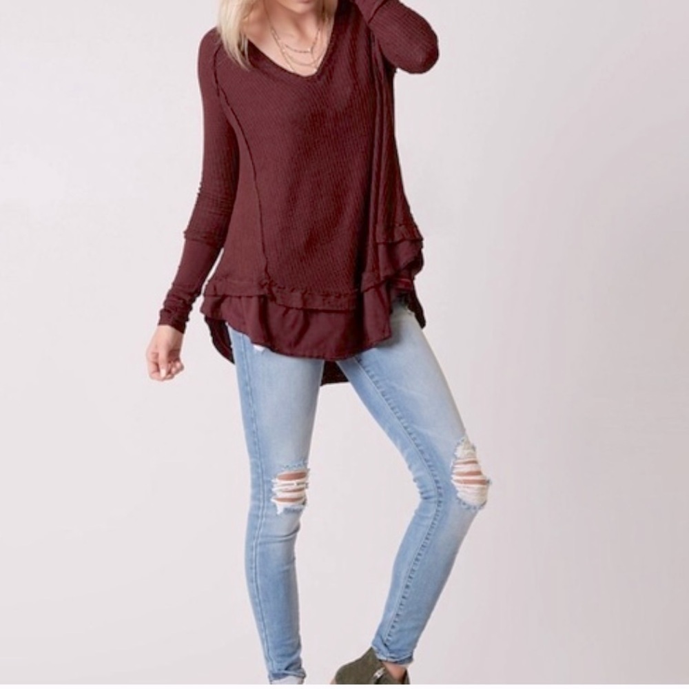 Free People Laguna Thermal Tunic, size Large